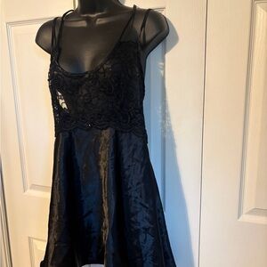 La SENZA Black Satin Lingerie Piece